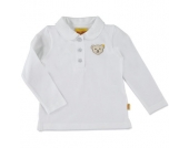 Steiff Girls Poloshirt bright white - weiß - Gr.Babymode (6 - 24 Monate) - Mädchen