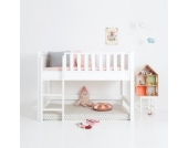 Sanders Bett halbhohes Kinderbett mit gerader Leiter Fanny 90x160 cm